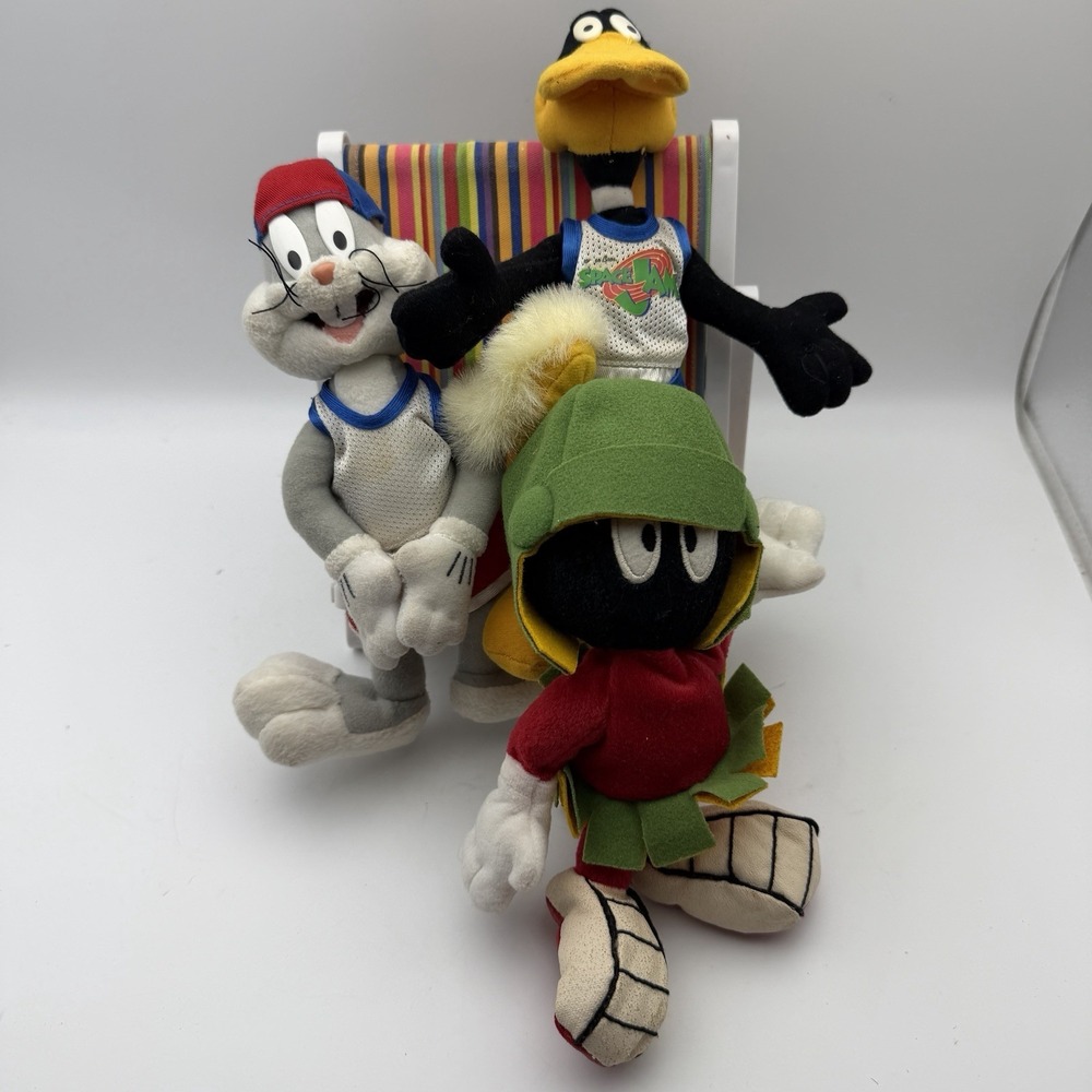 VTG Marvin The Martian Space Jam Bugs Bunny Daffy Duck Looney Tunes Plush WB